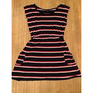 Forever21 Navy with Red and White Stripes Dress